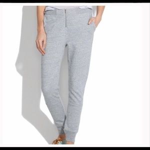 Zip front sweat pant